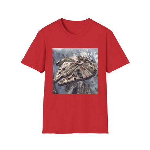 Charcoal Star Wars Millennium Falcon graphic tee for Star Wars fans.