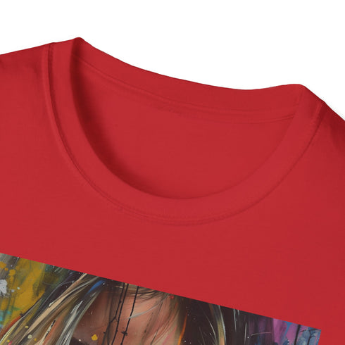 Charcoal T-shirt featuring Jennifer Aniston portrait in soft cotton crew neck design