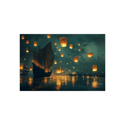 "36 Floating Lanterns Light Way"