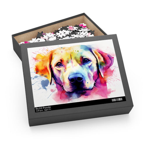 Adorable Labrador Pup Puzzle, Cute Dog Theme, 120 Pieces Challenge, Fun