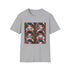 Retro Rhapsody Geometric Art Deco Charcoal T-Shirt, Regular Fit.