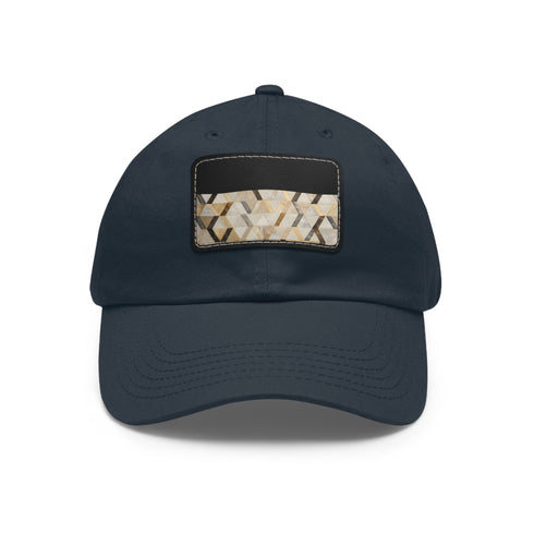 Golden Cream Kilim Chic Baseball Cap - Cream and gold pattern, stylish.