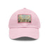 Buckingham Palace watercolor cap, white with light brown rectangle patch.