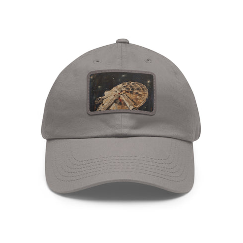 Galactic Falcon Adventure Cap in White with Light Brown Patch.