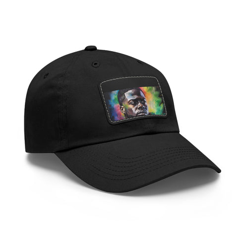 Kevin Hart Neon Watercolor Cap in White with Light Brown Patch