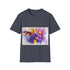 Colorful Spyro Watercolor Tee in Charcoal, size Small, dragon design.