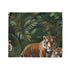 Tropical Jungle Safari Tiger Foliage Seamless Plush Fleece Throw Blanket - View 2 | Prints With Passion