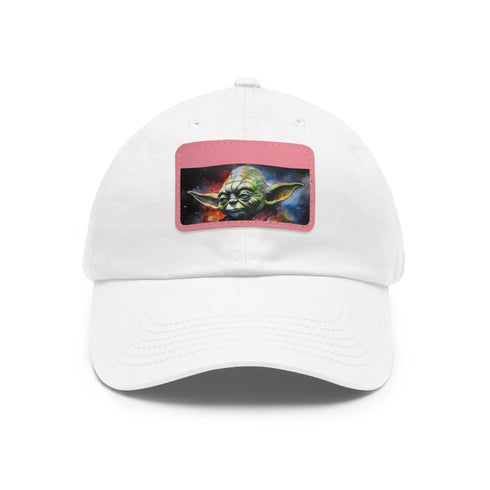 Galactic Master Neon Watercolor Cap in White with Light Brown Patch