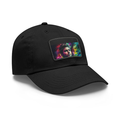 Neon Dreams Zac Efron watercolor cap with rectangle patch.