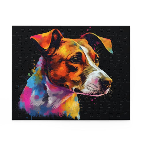 Adorable Jack Russell puzzle, 10" x 8", perfect for dog lovers.