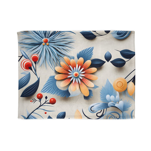 Colorful zinnia flowers blanket for cozy nights and home decor.