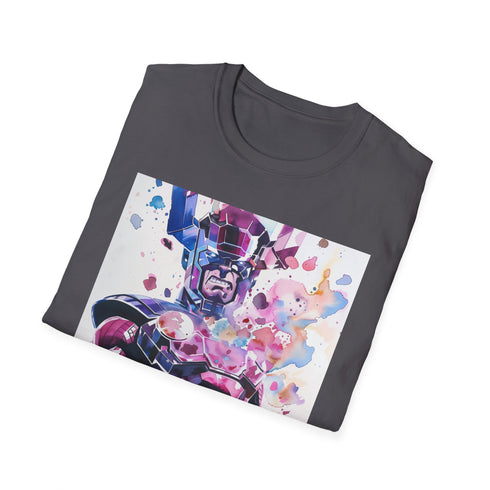 Charcoal Galactus T-shirt with crew neck cosmic design cotton summer vibe