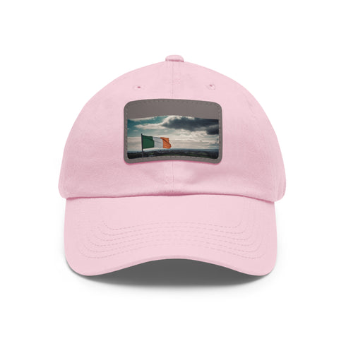 Emerald Isle Pride Baseball Cap in White with Light Brown Patch