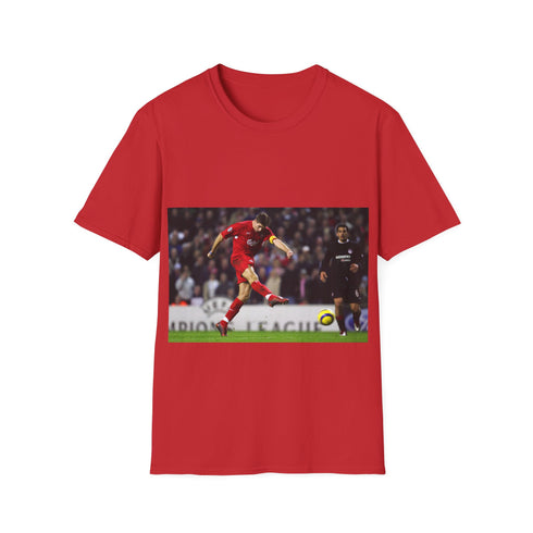 Legendary FF6 Realm Cotton Crew Neck T-shirt in Charcoal for Men.