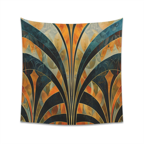 Art Deco Geometric Tapestry: Vintage Glamour for Home Decor