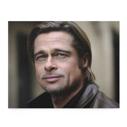 Hollywood heartthrob Brad Pitt jigsaw puzzle, 10" x 8" (120 pcs)