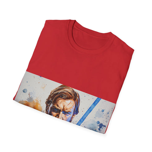 Blue lightsaber tee featuring iconic Obi Wan Kenobi design ready for summer.