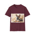 Watercolor German Shepherd tee in Charcoal, perfect for summer styling.