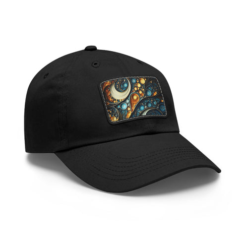 Fractal Fusion Baseball Cap in White with Light Brown Patch