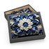 Blue porcelain texture puzzle with mesmerizing repeating pattern, 120 pieces.