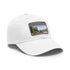 Kiwi Lake Adventure Baseball Cap in White with Light Brown Patch