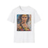 Charcoal cotton crew neck T-shirt with vibrant Wonder Woman portrait