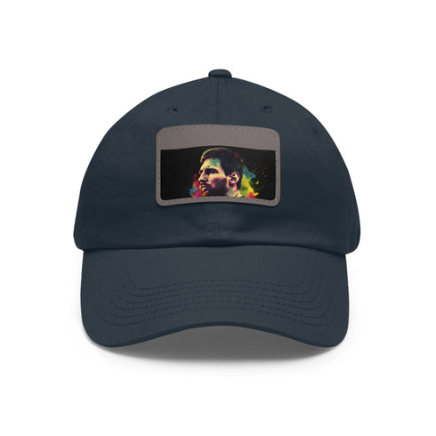 Messi neon splash cap in White with light brown patch.