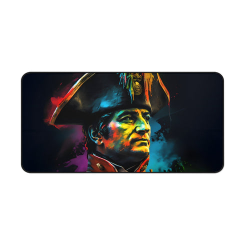 Napoleon neon desk mat with watercolor design for stylish workspace.