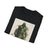 Charcoal crew neck cotton T-shirt with Doctor Doom green silver armor design