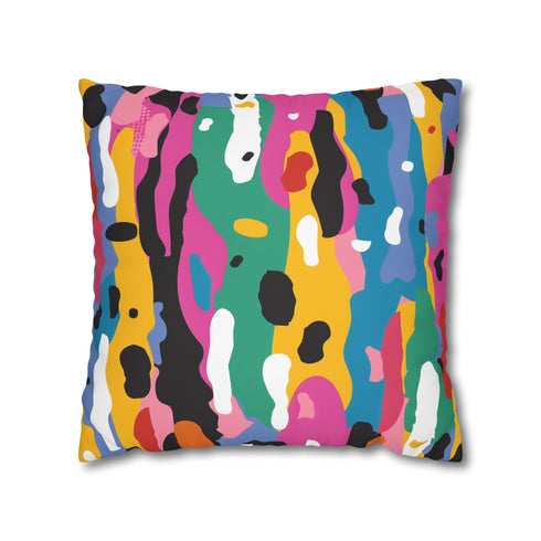 Abstract Bold Bright Modern Abstract Seamless Pattern Pillow Case - Transform your bedroom with this eye-catching design for a touch of modern style.