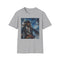 Pirates Compass Charcoal T-shirt with Jack Sparrow Portrait Design.