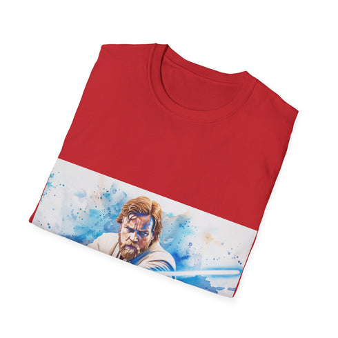 Blue lightsaber Master tee Obi Wan Kenobi t-shirt, charcoal variant S.