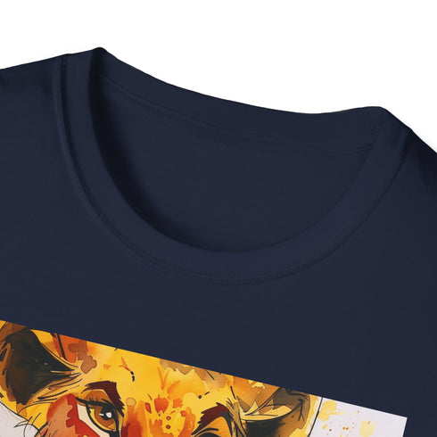 Simba Lion King T-Shirt in Charcoal, Regular Fit, Crew Neck, DTG.