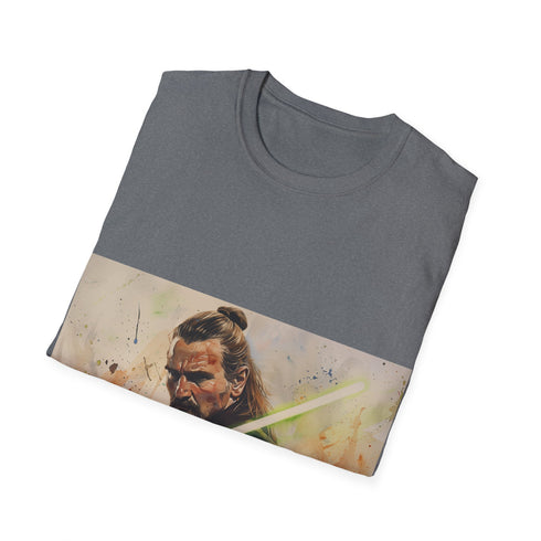 Legendary Jedi QuiGon Jinn Charcoal T-Shirt, 100% cotton crew neck tee.