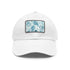 Ocean Gaze Baseball Cap in White with Light Brown Patch