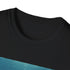 Ocean Majesty whale minimalist design charcoal crew neck cotton t-shirt.