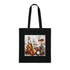 Musical Symphony Tote Bag in Black Cotton with Music Notes Pattern