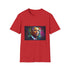 Charcoal cotton t-shirt with vibrant Obama silhouette and watercolor neon design