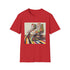 Retro roller skate themed charcoal t-shirt in Size S.