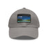 Aitutaki Paradise Cap in White with Light Brown Patch, Rectangle Shape