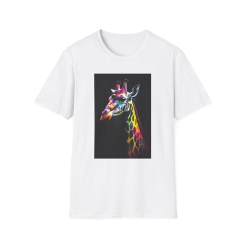 SkyHigh Giraffe Tee in Charcoal - Cotton Crew Neck T-Shirt