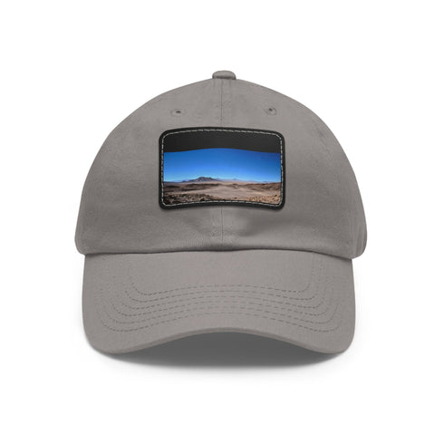 Desert Dreamer Baseball Cap in White with Light Brown Patch