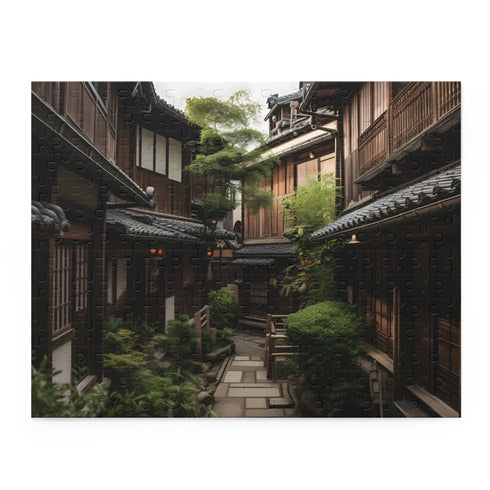 Traditional Kyoto kimono house puzzle with 120 pieces.