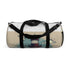 Coastal lighthouse waves print black duffel bag for small essentials.