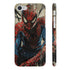 Agility inspired glossy iPhone case with webslinger design.