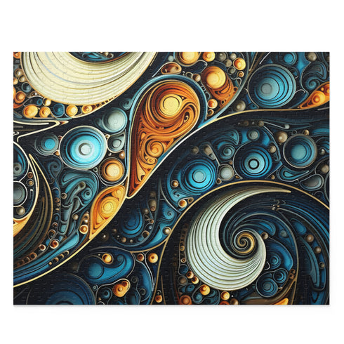 Vibrant fractal pattern jigsaw puzzle for all puzzle enthusiasts.