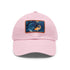 Orange Koi Goldfish Baseball Cap with Light Brown Rectangle Patch.