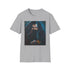 Charcoal cotton T-shirt featuring vibrant Rubeus Hagrid portrait in crew neck style