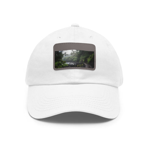 Maui Island Paradise baseball cap; white/light brown rectangle hat.