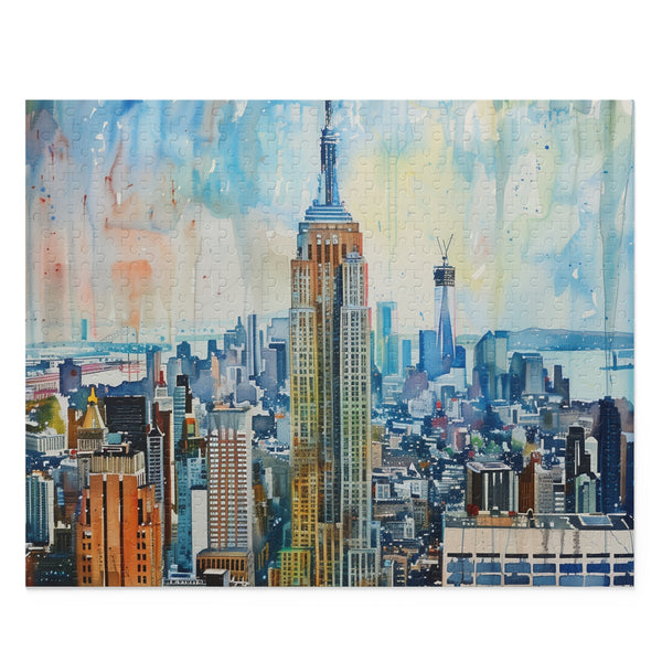 Empire State Watercolor Puzzle | Puzzle | Back-to-School, Fall Picks, Games, Holiday Picks, Home & Living, Puzzles, TikTok, Valentine's Day, Valentine's Day Picks | Prints with Passion